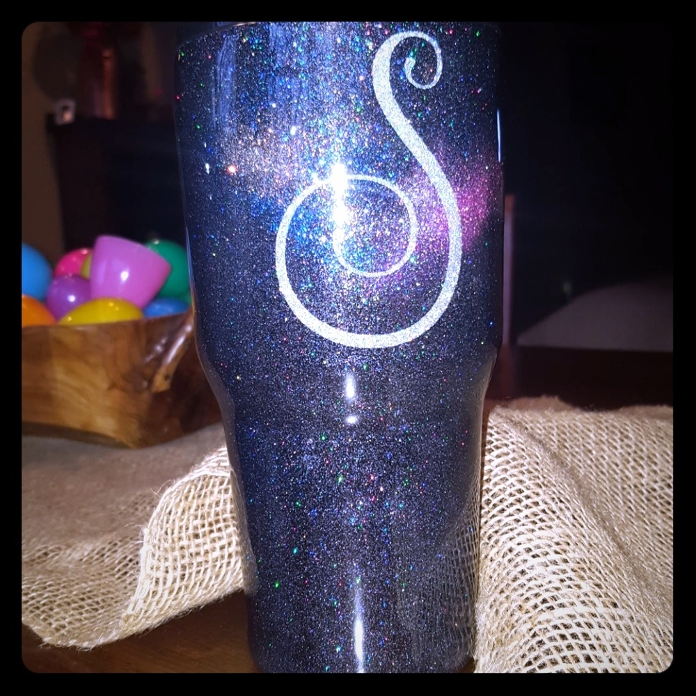 Galaxy glitter tumbler 30oz "S"